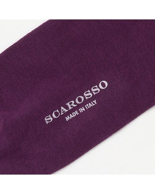 Scarosso Purple Cotton Socks for men