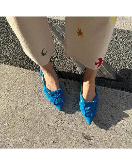 Scarosso Blue Forget-me-not Ballerinas