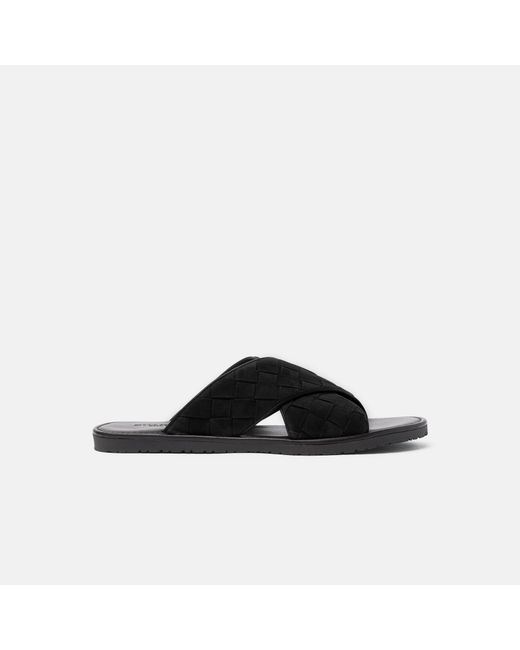 Scarosso Black Ettore Suede Woven for men
