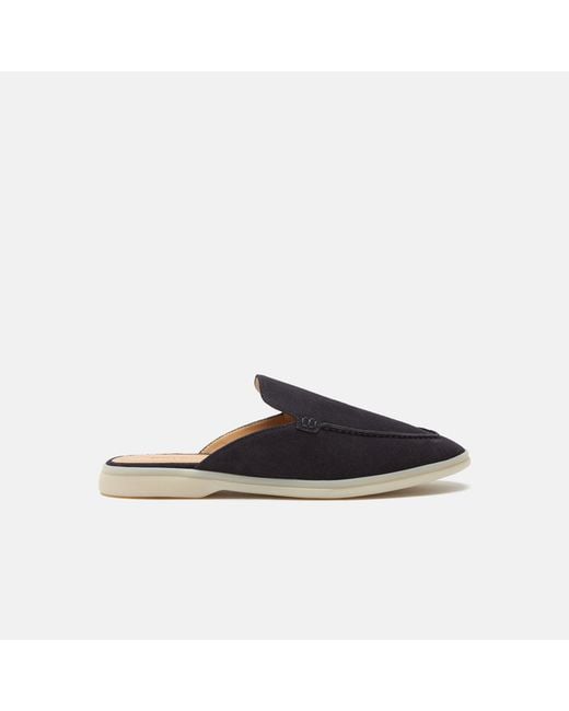 Scarosso Black Lucrezio Blue Suede Slippers for men