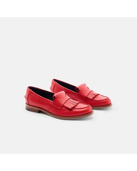 Scarosso Bridget Red Loafers