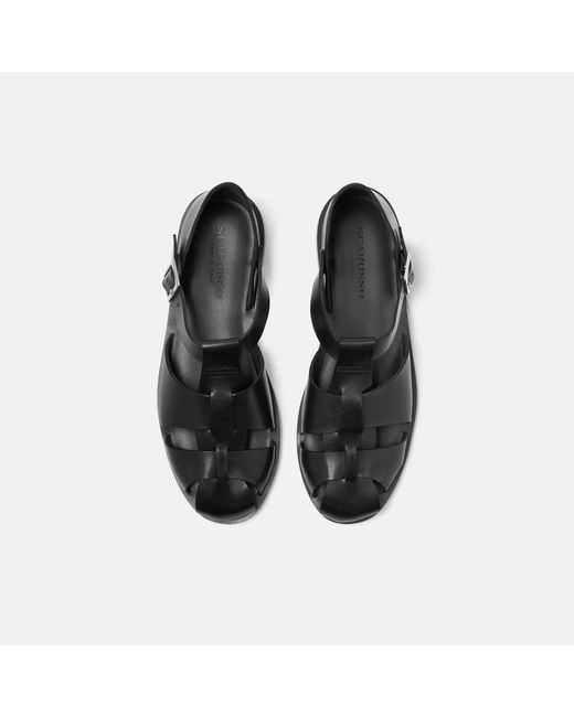 Scarosso Black Apollo Brown Sandals for men
