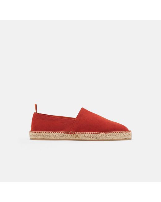Scarosso Red Pablo Rust Suede Espadrilles for men
