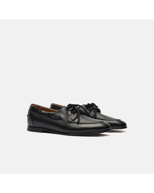 Scarosso Ginevra Black Grain Loafers