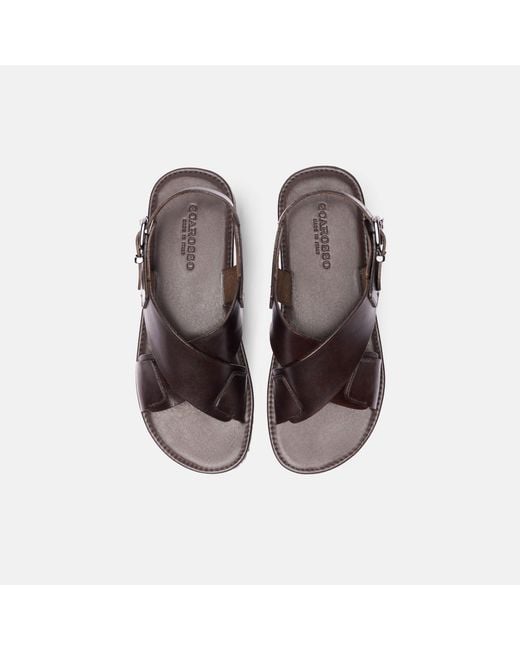 Scarosso Black Massimo Brown Sandals for men