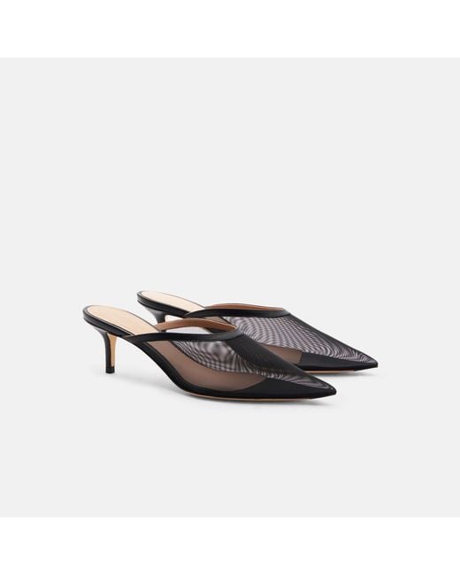 Scarosso Laura Black Mesh Heels