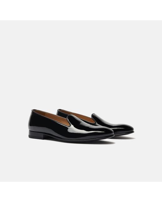 Scarosso Tommy Black Patent Slippers for men