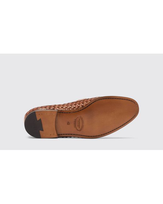 Scarosso Black Alessandro Cognac Woven Loafers for men