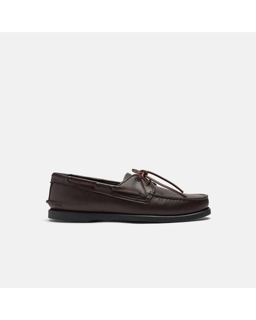 Scarosso Black Morgan Dark Brown Boat Shoes for men