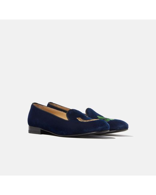 Scarosso Myrtle Blue Velvet