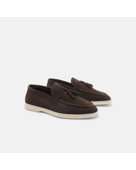 Scarosso Black Leandro Brown Suede Loafers for men