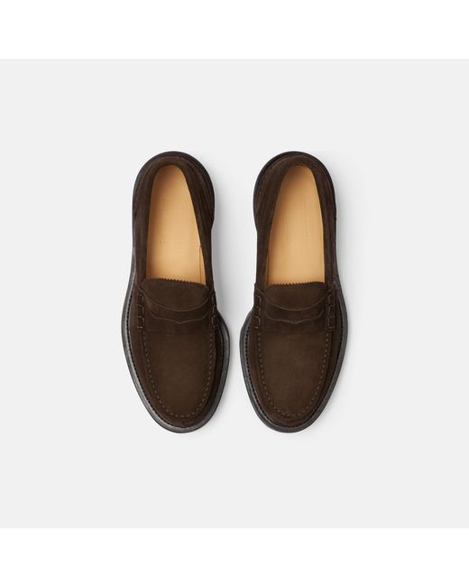 Scarosso Black Wooster Ii Brown Suede Loafers & Flats for men