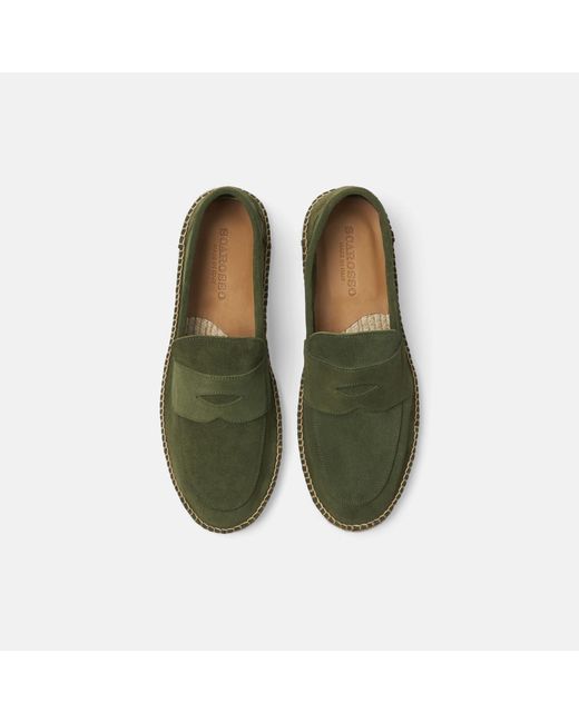 Scarosso Diego Green Suede Espadrilles for men