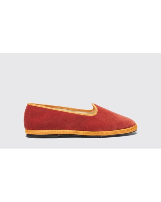 Slippers William IV Negroni Velours Scarosso pour homme en coloris Red