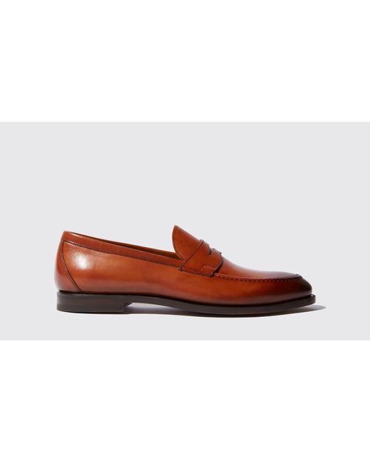 Scarosso Black Stefano Cognac Hand-finished Loafers & Flats for men