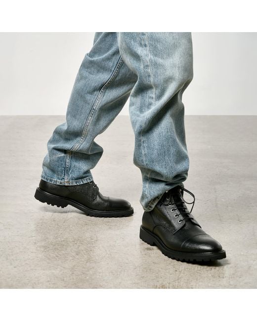 Scarosso Jackie Grain Black Boots for men