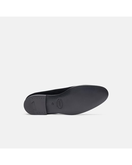 Scarosso Tom Black Velvet Slippers for men
