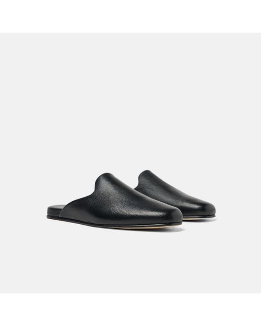 Scarosso Black Atlas Travel Slipper