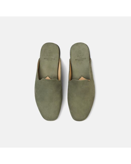 Scarosso Green Atlas Travel Slipper Nubuck