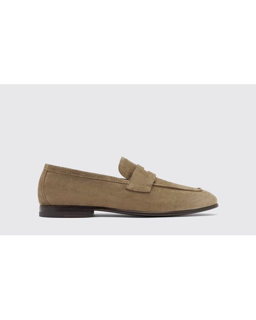 Scarosso Black Gregory Taupe Suede Loafers for men