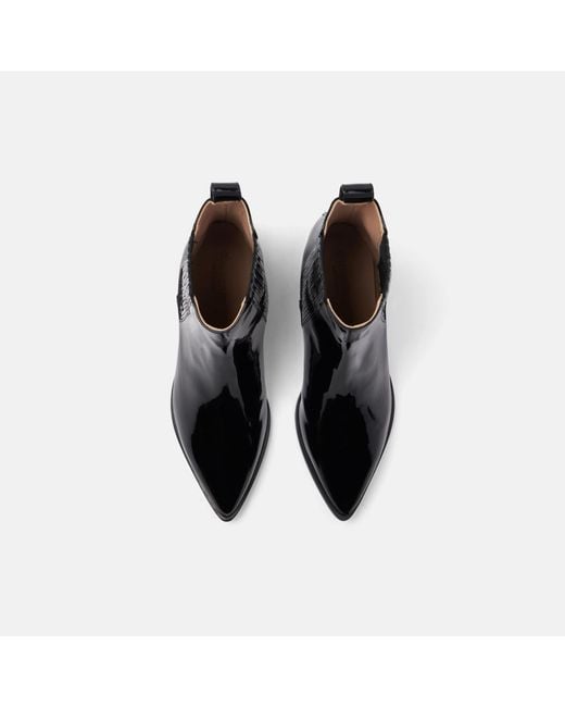 Scarosso Olivia Black Patent Boots