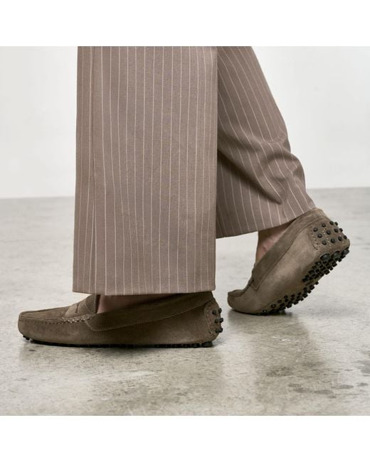 Scarosso Brown Ashley Taupe Suede Driving Shoes