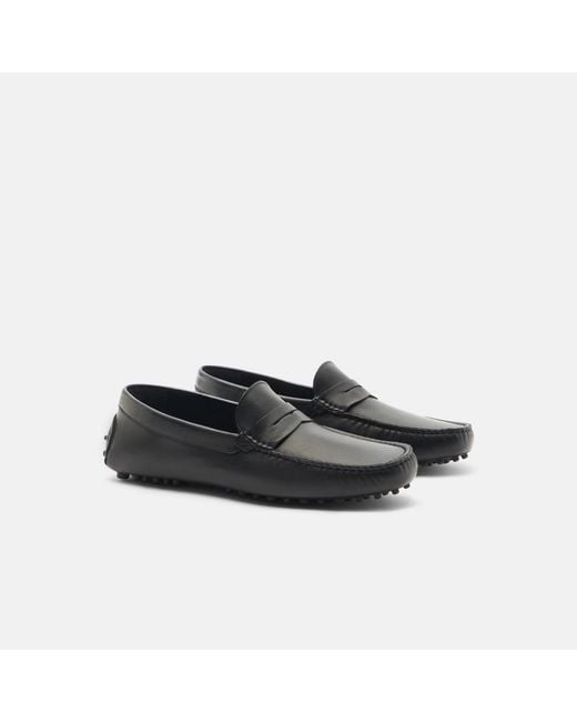 Scarosso Michael Black Driving Shoes for men