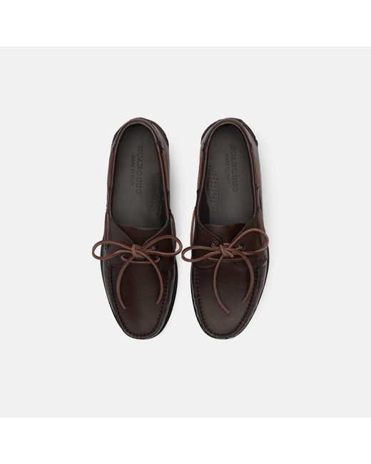 Scarosso Black Morgan Dark Brown Boat Shoes for men