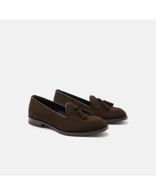 Scarosso Sienna Brown Suede Loafers