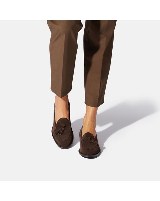 Scarosso Sienna Brown Suede Loafers