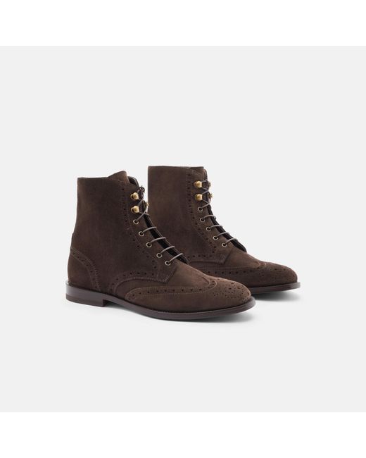 Scarosso Brown Stefania Marrone Scamosciata Boots