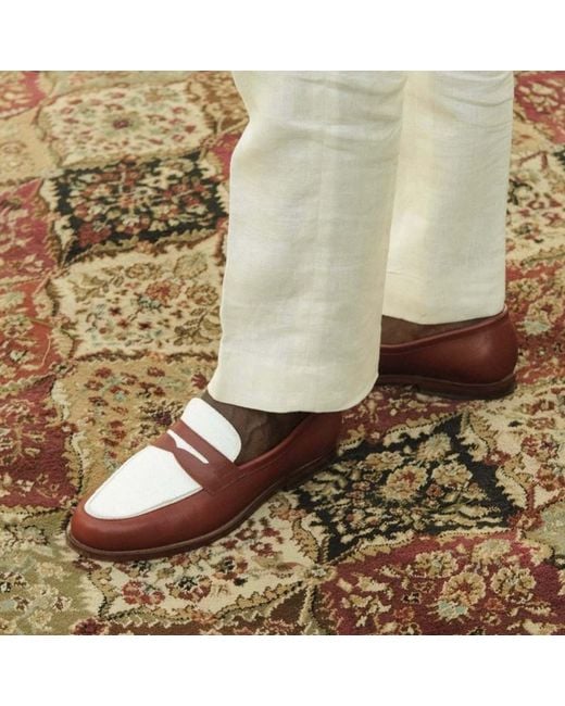 Scarosso Red Havana Cognac Loafers for men