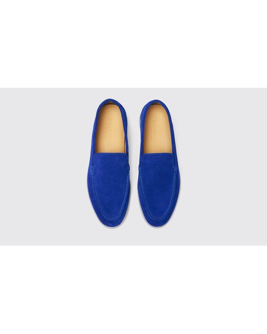 Scarosso Ludovica Electric Blue Suede Loafers