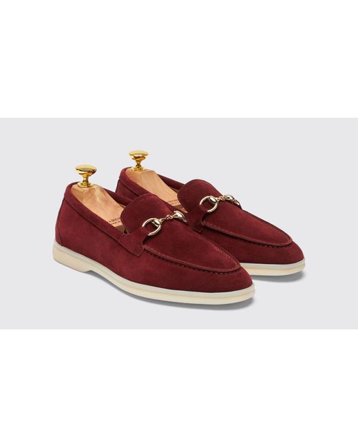Scarosso Red Lilia Burgundy Suede Loafers