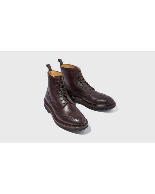 Scarosso Black Thomas Dark Brown Boots for men