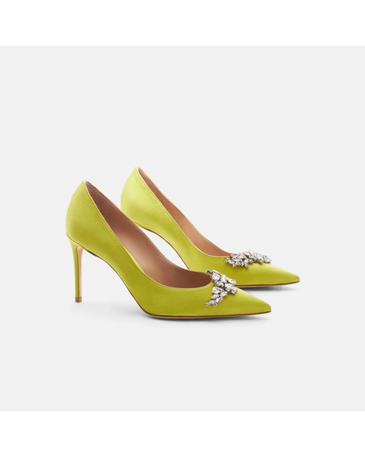 Scarosso Yellow Greta Lime Satin