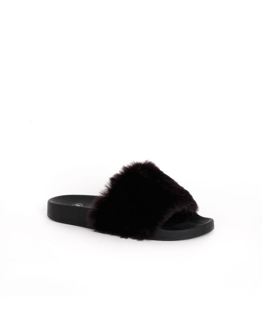 Slide Fur di Scholl in Black