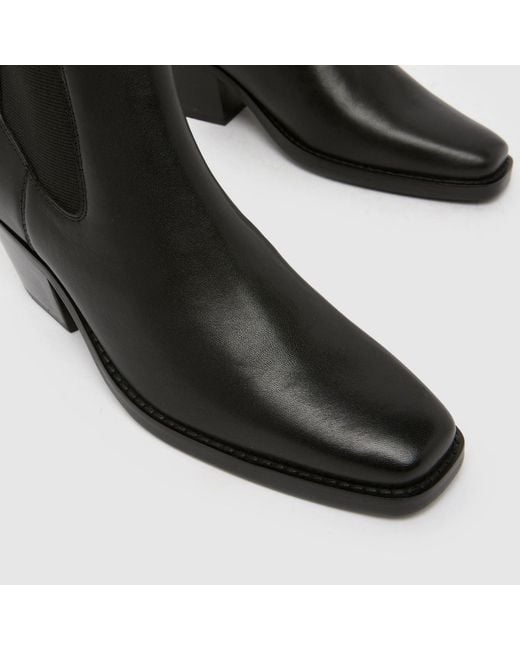 Schuh Black Bess Leather Western Boots