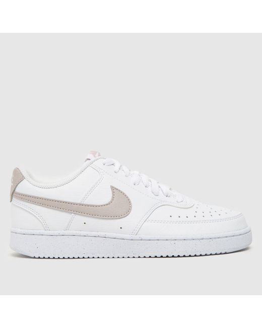 Nike White Court Vision Next Nature Trainers In