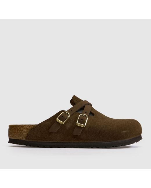 Birkenstock Brown Blair D-Buckle Clog Flats