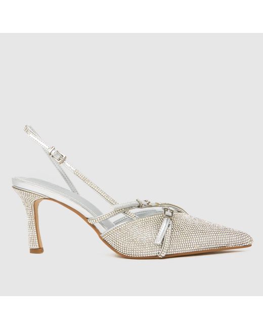 SIMMI White Serenitie Bling Court Low Heels