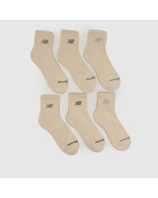 New Balance Natural Ankle Embroidered Sock 6 Pack