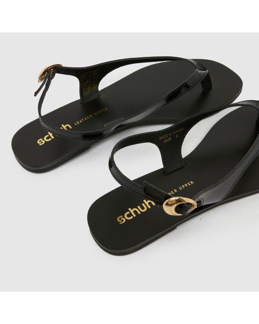 Schuh Brown Townsend Leather Toe Post Sandals
