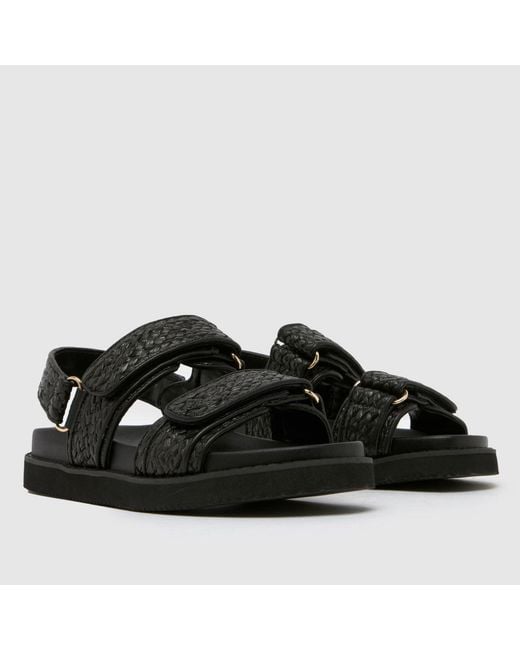 Schuh Black Tiesha Footbed Sandals