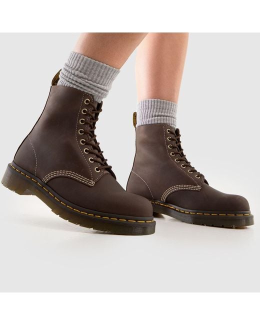 Dr. Martens Brown Dr Martens 1460 Pascal Lace Up Boots