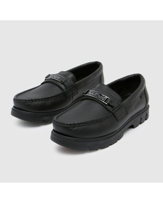 Kickers Black Lennon Loafer Shoes In for men