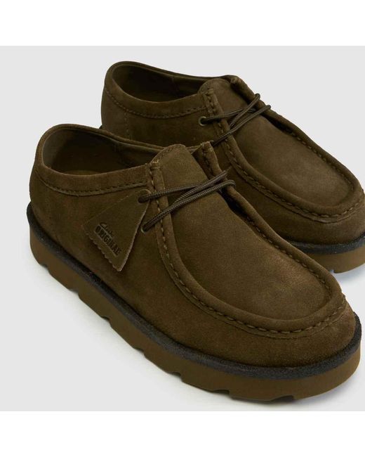 Clarks Brown Meare Walla Shoes for men