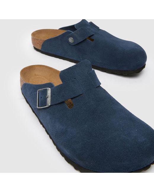 Birkenstock Blue Boston Soft Footbed Clog Sandals for men