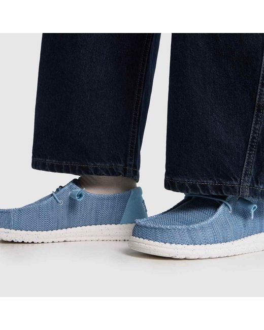 HeyDude Blue Wendy Stretch Sox Trainers