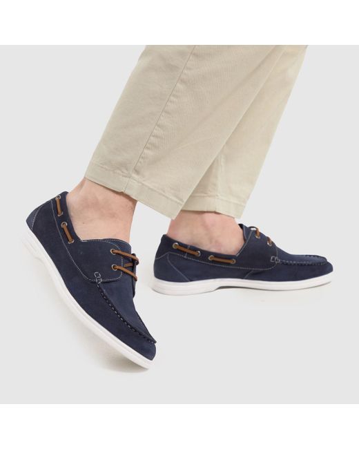 Schuh Blue Pablo Suede Boat Shoes In for men